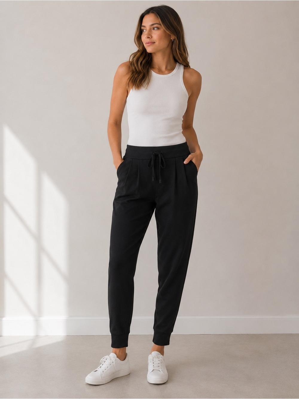 Wilfred Black Tapered Drawcord Pants Size 2
